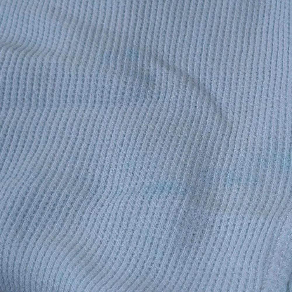 Vintage Cuddle Time baby blanket thermal blue green bear duck blocks WPL‎ 3708